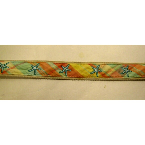 LL Bean Belt Vintage Nautical Embroidered Starfish Pastel Preppy Womens main image 7